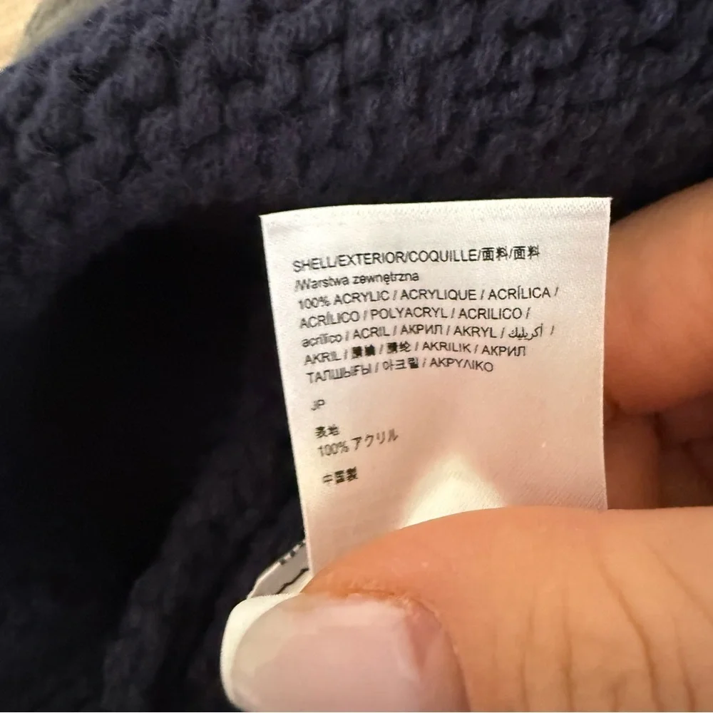 Desigual Poncho Knit Sweater Blue Grey Mandala One Size
